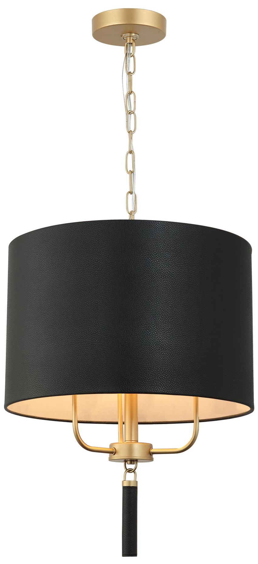Image 3 Secret Agent 18"W Painted Gold and Black 3-Light Pendant more views
