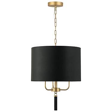 Secret Agent 18"W Painted Gold and Black 3-Light Pendant