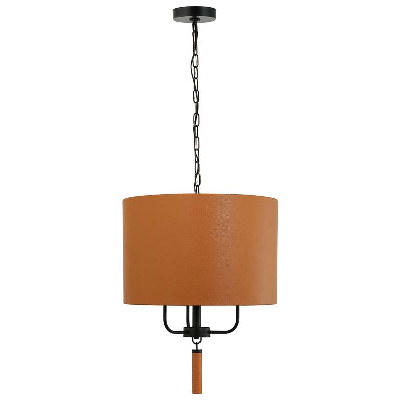 Image 1 Secret Agent 3-Lt Pendant - Black & Camel Leather