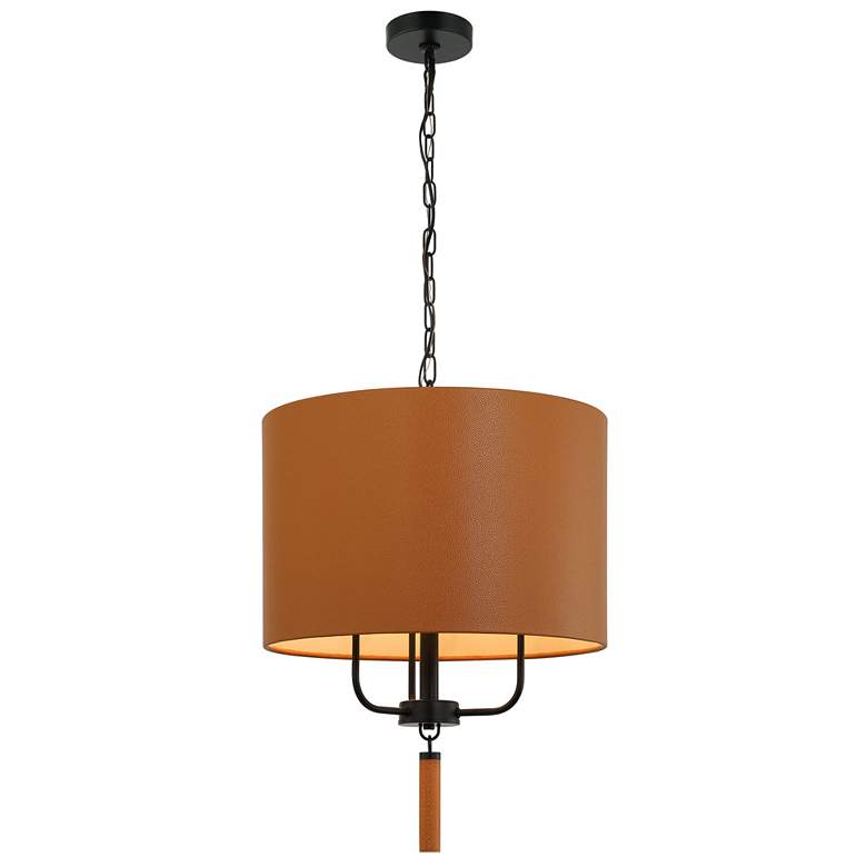 Image 2 Secret Agent 3-Lt Pendant - Black & Camel Leather more views