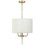 1_Secret Agent 3-Lt Pendant - Painted Gold & White Leather