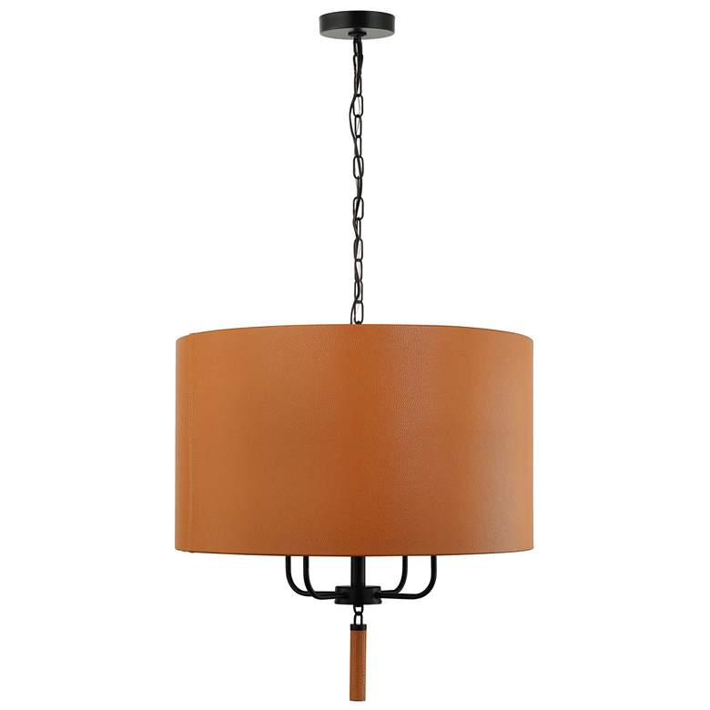 Image 1 Secret Agent 4-Lt Pendant - Black & Camel Leather