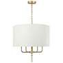 1_Secret Agent 4-Lt Pendant - Painted Gold & White Leather