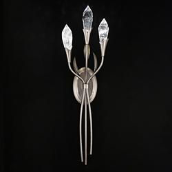 Secret Garden 27"H Antique Silver 3-Light LED Wall Sconce