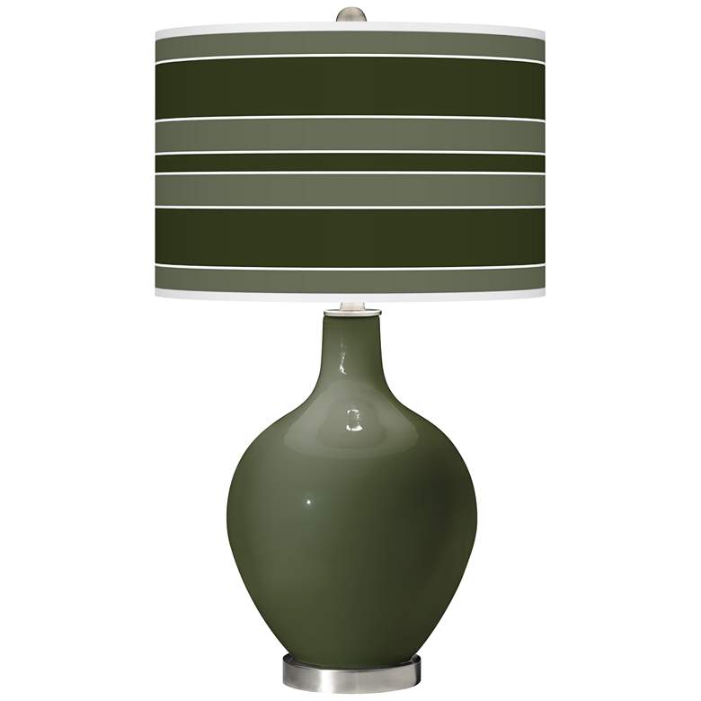 Image 1 Secret Garden Bold Stripe Ovo Glass Table Lamp