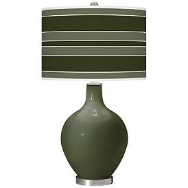 Image1 of Secret Garden Bold Stripe Ovo Glass Table Lamp