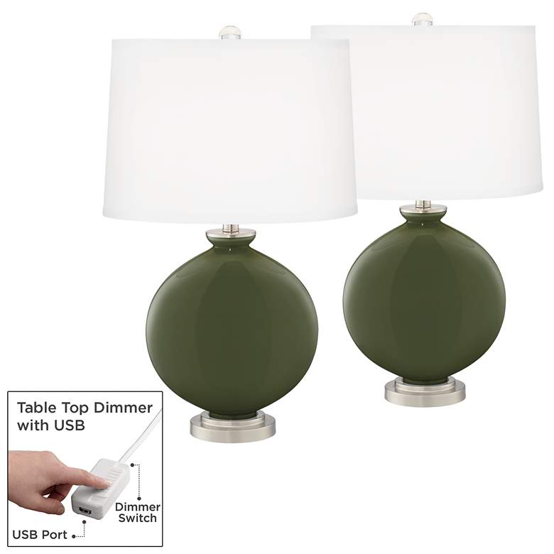 Image 1 Secret Garden Carrie Table Lamp Set of 2 with Dimmers