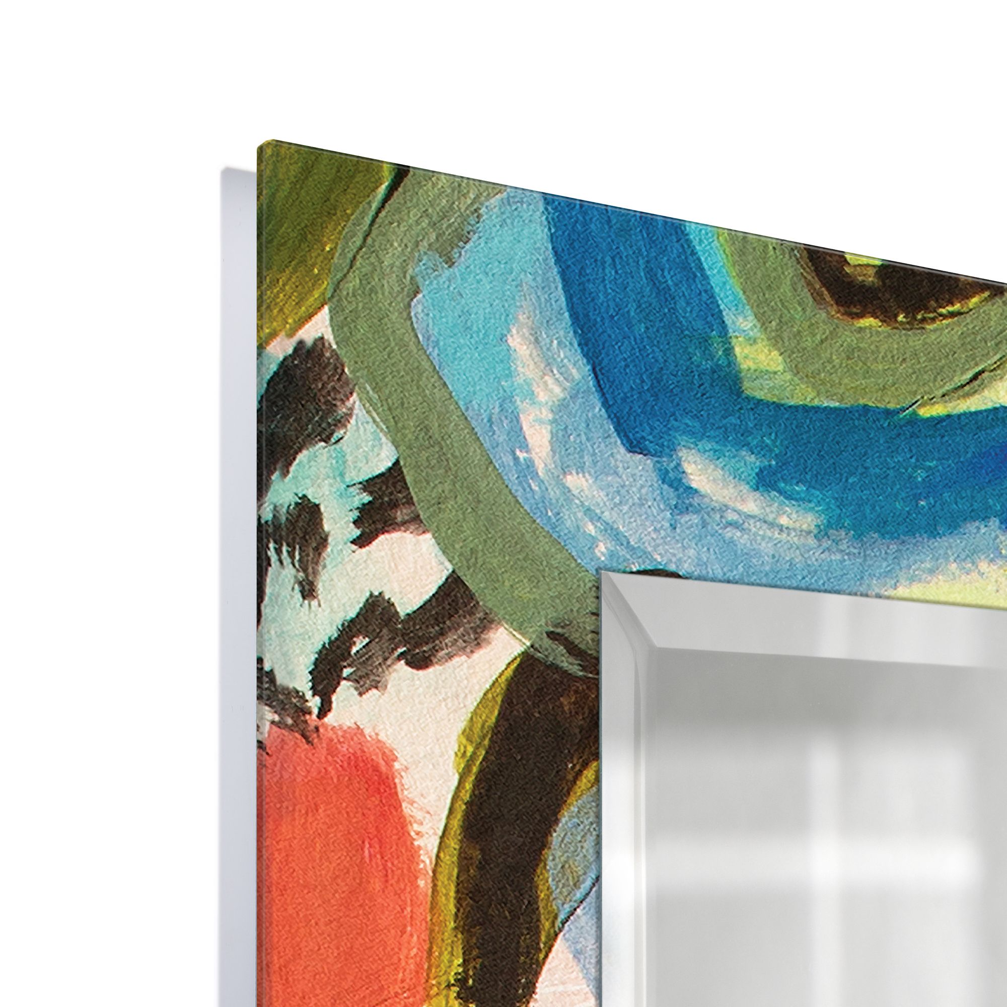 Image 6 Secret Garden Floral III Beveled Leaner Mirror on Tempered Art Glass more views