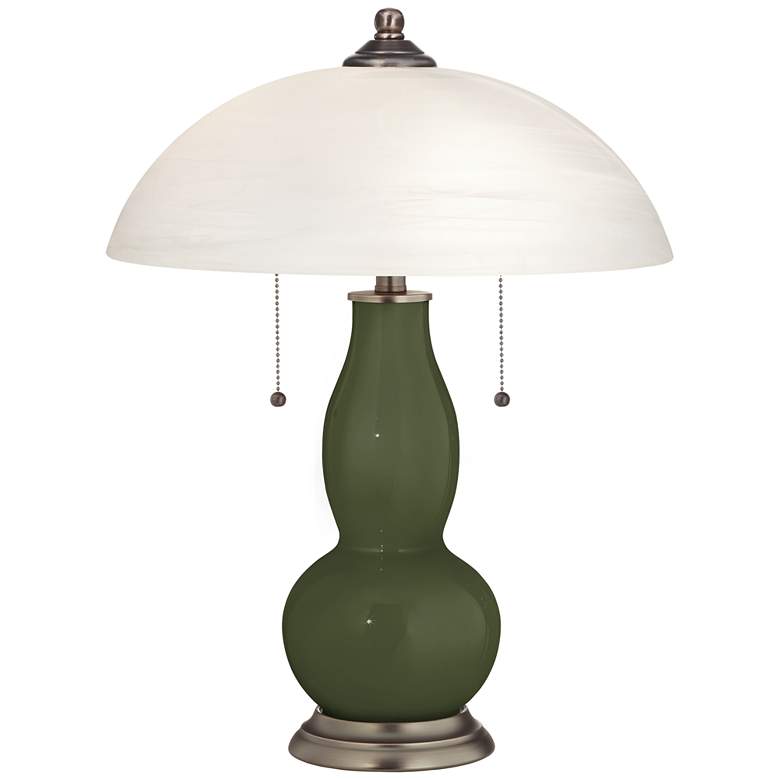 Image 1 Secret Garden Gourd-Shaped Table Lamp with Alabaster Shade