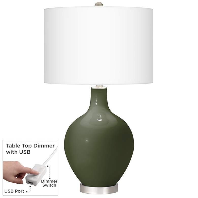 Image 1 Secret Garden Ovo Table Lamp With Dimmer