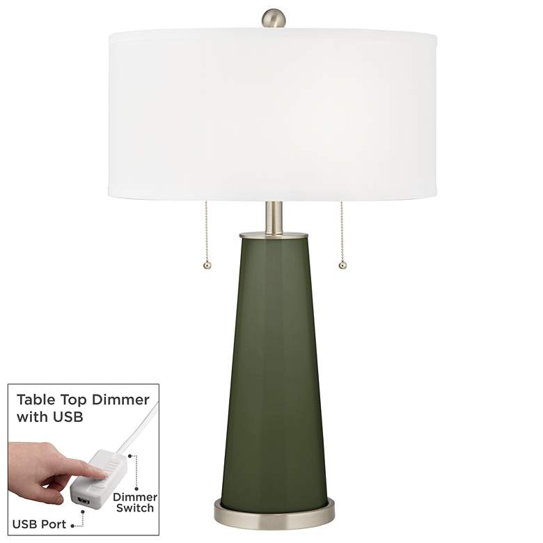 Image 1 Secret Garden Peggy Glass Table Lamp With Dimmer