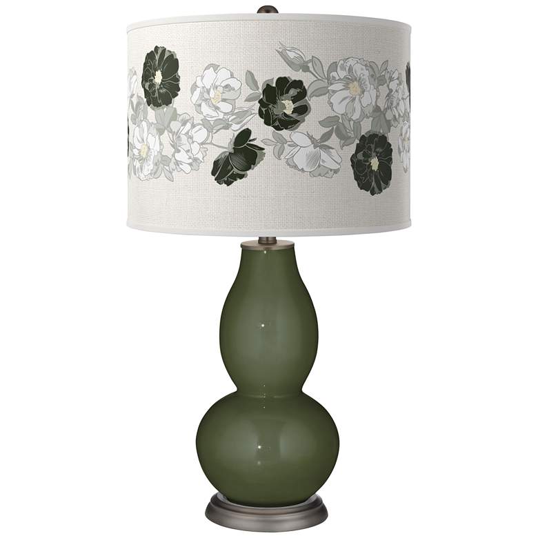 Image 1 Secret Garden Rose Bouquet Double Gourd Table Lamp