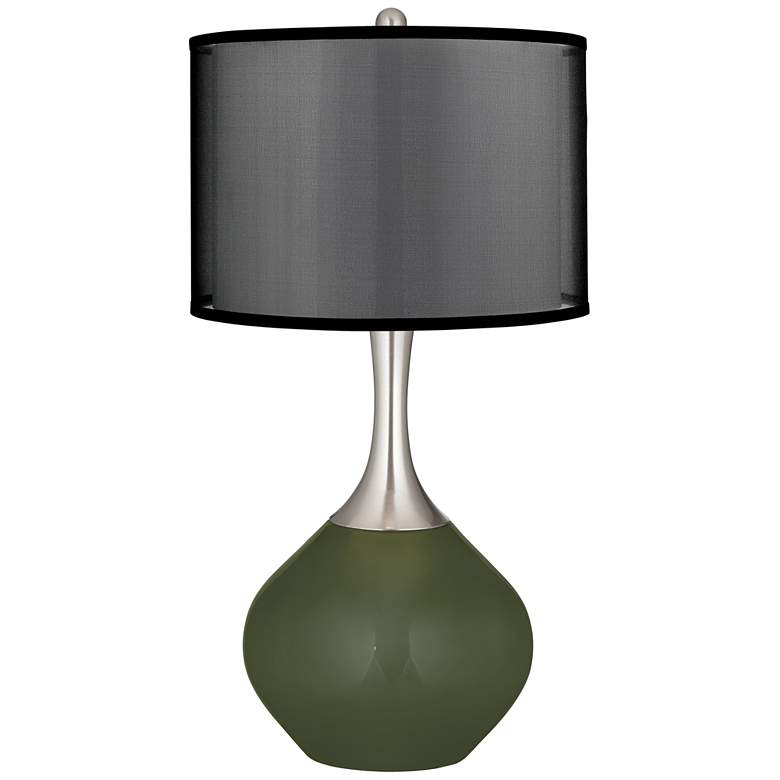 Image 1 Secret Garden Spencer Table Lamp with Organza Black Shade