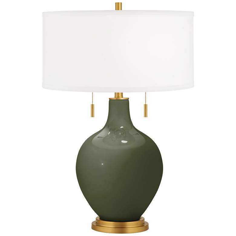 Image 2 Secret Garden Toby Brass Accents Table Lamp with Dimmer