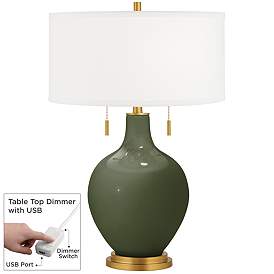 Image1 of Secret Garden Toby Brass Accents Table Lamp with Dimmer