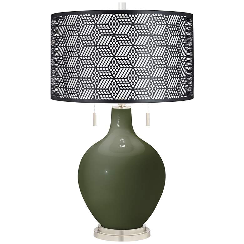 Image 1 Secret Garden Toby Table Lamp With Black Metal Shade