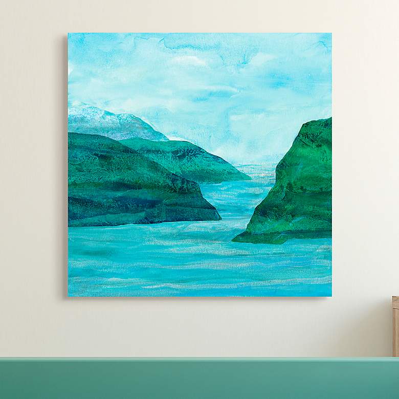 Image 1 Secret Places 1 41 1/4" Square Free Floating Glass Wall Art