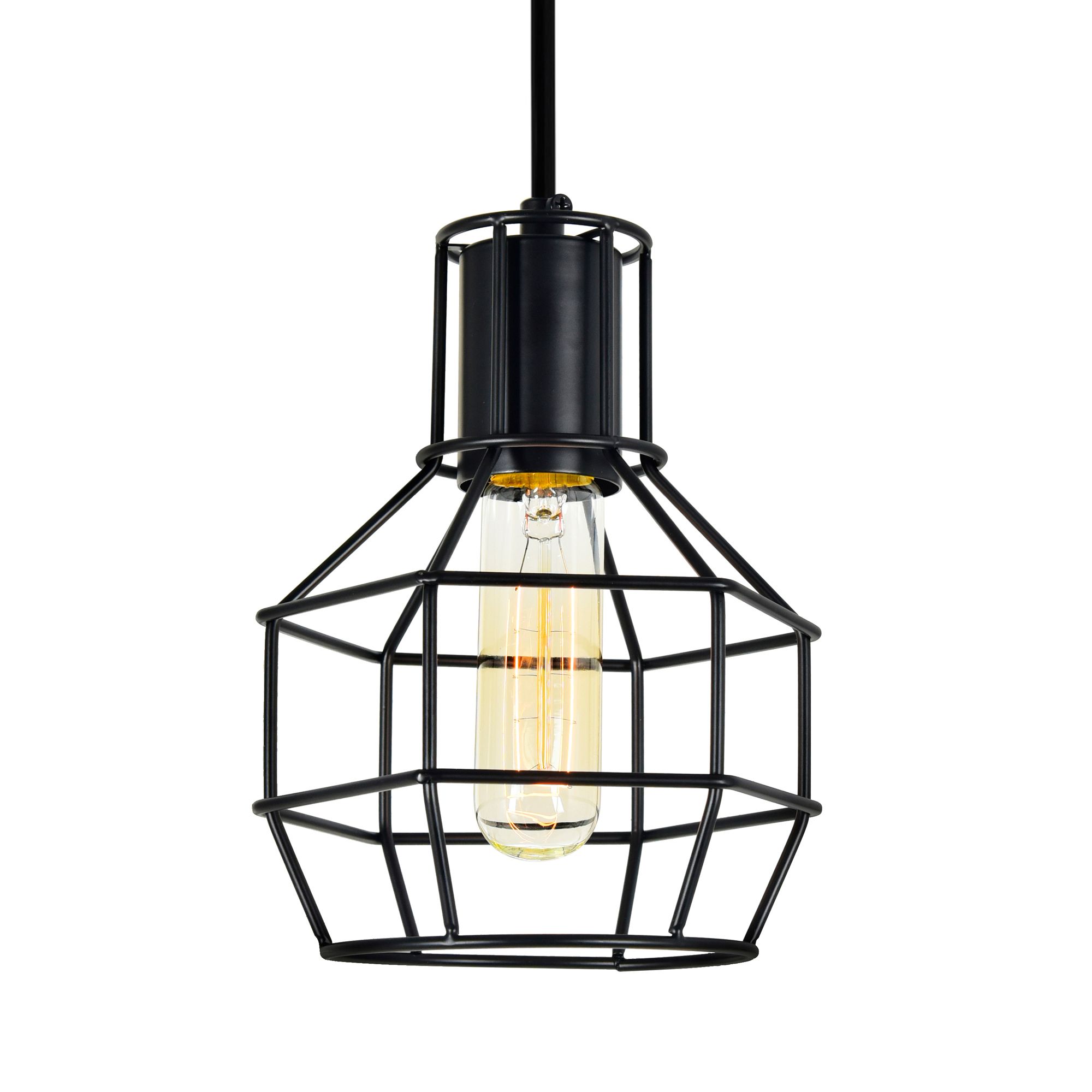 Image 2 Secure 1 Light 6in Black Mini Pendant more views