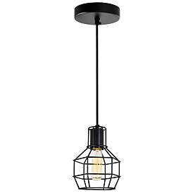 Image1 of Secure 1 Light Down Mini Pendant With Black Finish
