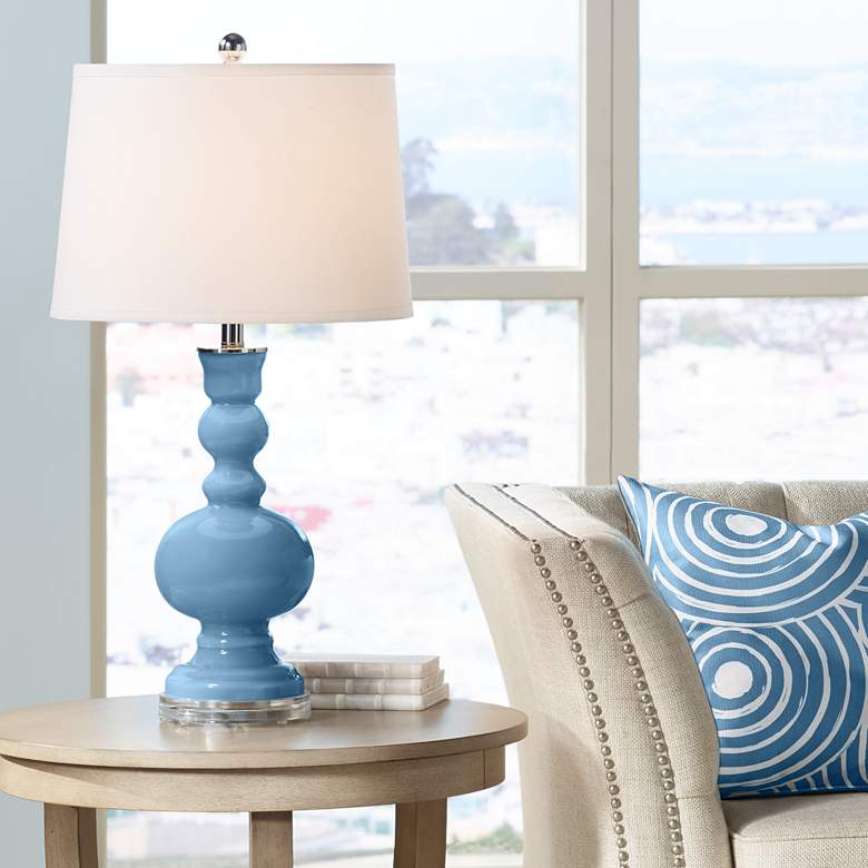 Image 1 Secure Blue Apothecary Table Lamp