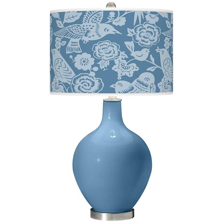 Image 1 Secure Blue Aviary Ovo Table Lamp