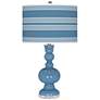 Secure Blue Bold Stripe Apothecary Table Lamp