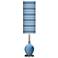 Secure Blue Bold Stripe Ovo Floor Lamp