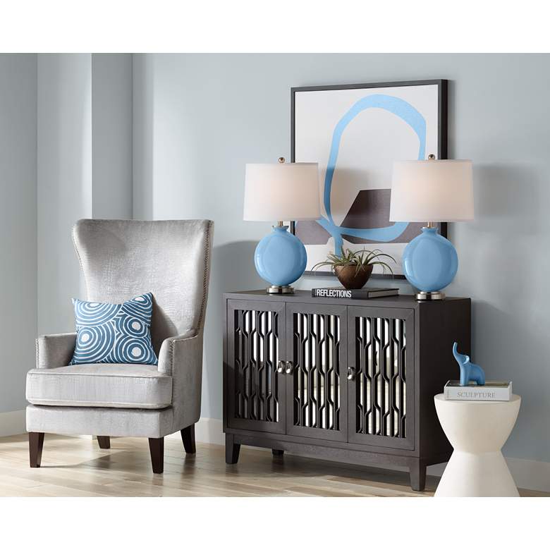 Image 5 Secure Blue Carrie Table Lamp Set of 2 more views