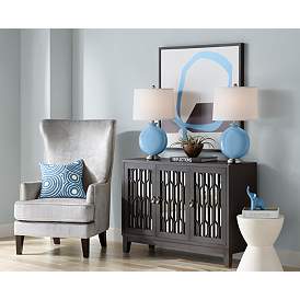 Image5 of Secure Blue Carrie Table Lamp Set of 2 more views