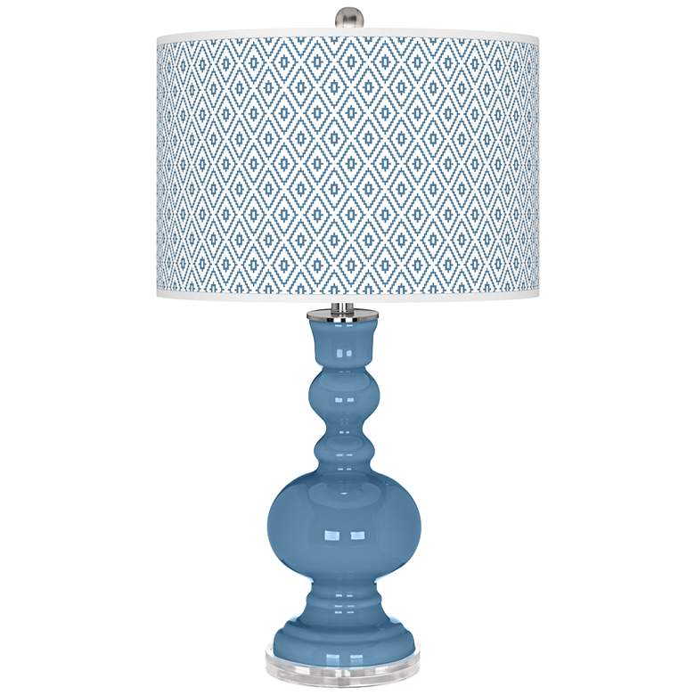 Image 1 Secure Blue Diamonds Apothecary Table Lamp
