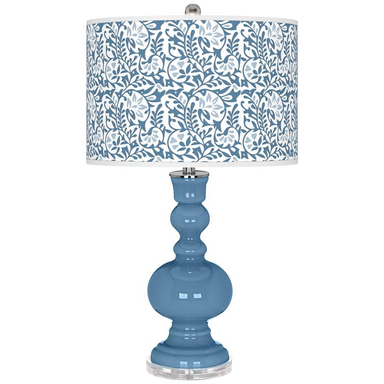 Image 1 Secure Blue Gardenia Apothecary Table Lamp