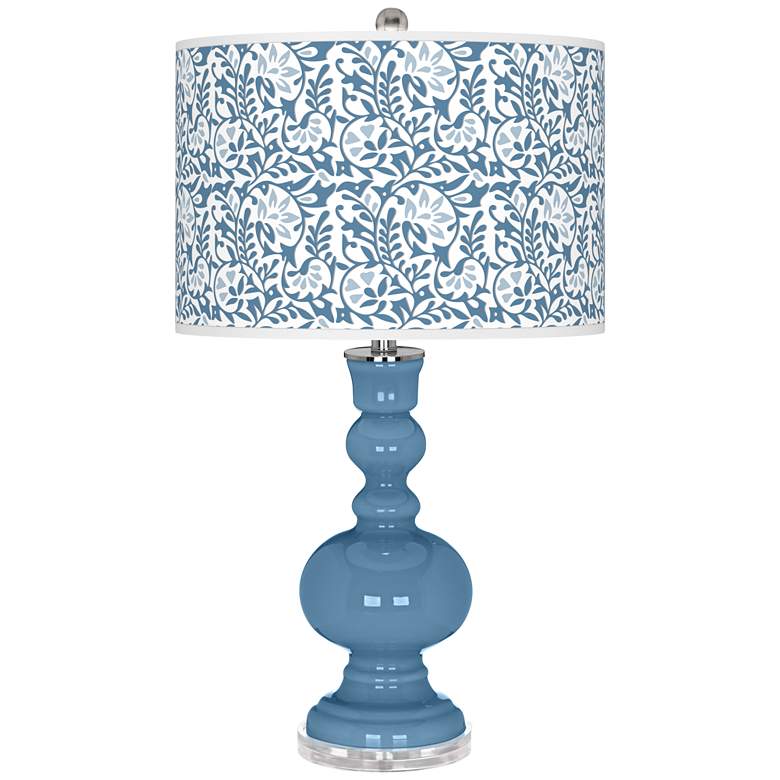 Image 1 Secure Blue Gardenia Apothecary Table Lamp