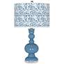 Secure Blue Gardenia Apothecary Table Lamp