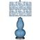 Secure Blue Gardenia Double Gourd Table Lamp