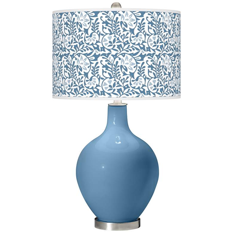 Image 1 Secure Blue Gardenia Ovo Table Lamp