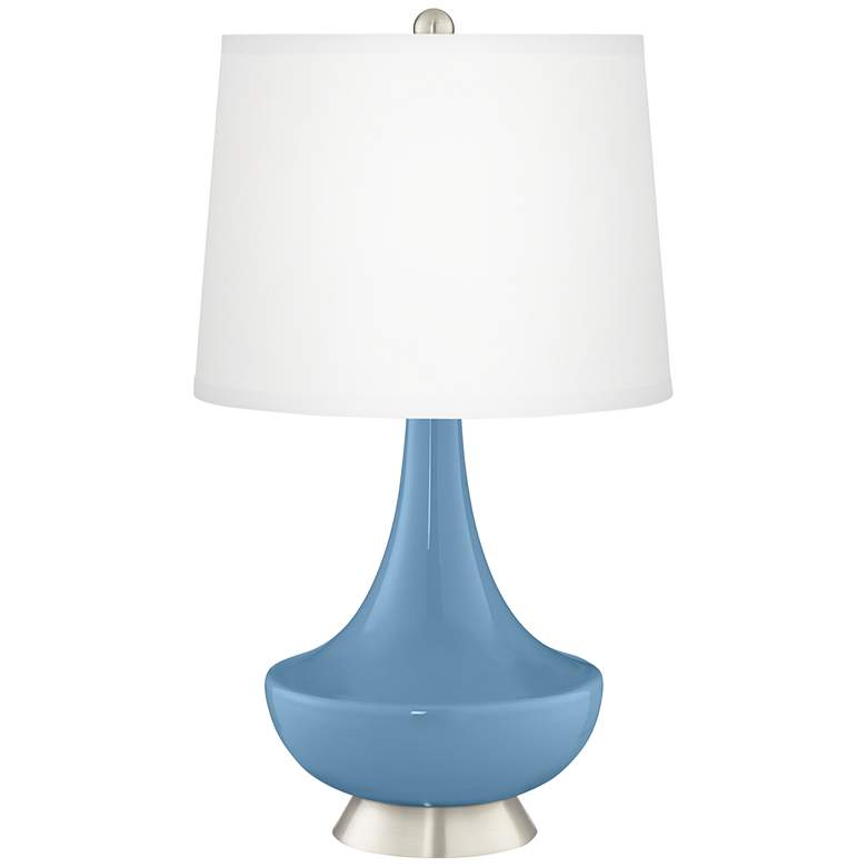 Image 2 Secure Blue Gillan Glass Table Lamp