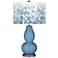 Secure Blue Mosaic Giclee Double Gourd Table Lamp