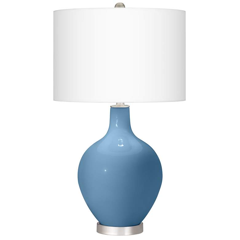 Image 2 Secure Blue Ovo Table Lamp With Dimmer