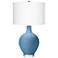 Secure Blue Ovo Table Lamp With Dimmer