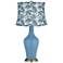 Secure Blue Palm Tree Shade Anya Table Lamp
