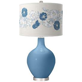 Image1 of Secure Blue Rose Bouquet Ovo Table Lamp