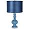 Secure Blue - Satin Blue Zig Zag Shade Apothecary Lamp