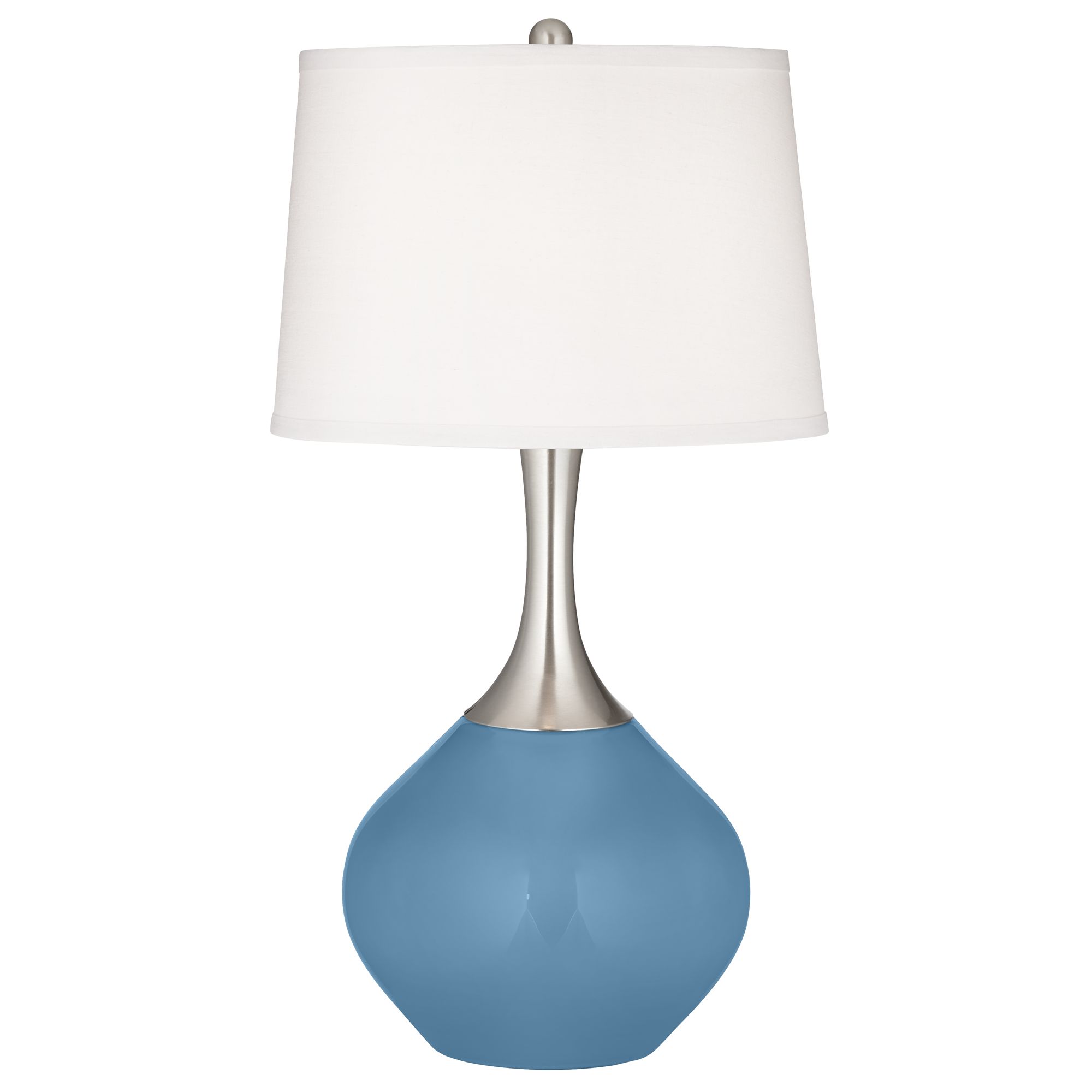 Secure Blue Spencer Table Lamp with Dimmer
