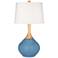Secure Blue Wexler Table Lamp with Dimmer