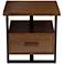 Sedley 22" Wide Walnut 1-Drawer Modern End Table