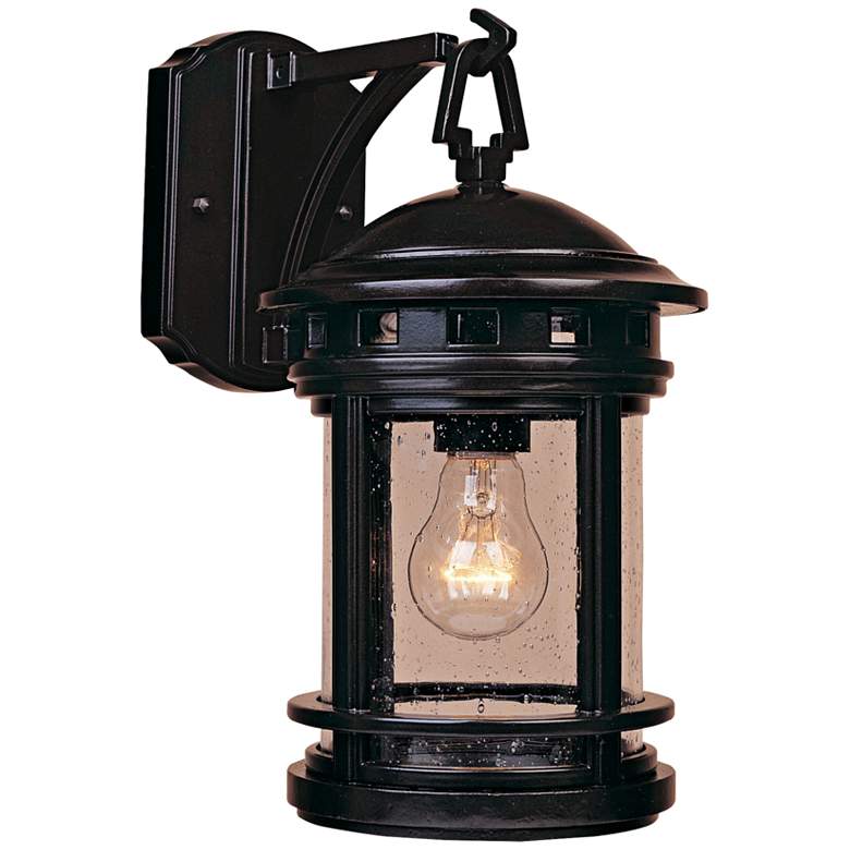 Image 1 Sedona 10 3/4" High Seedy Glass Bronze Outdoor Wall Light