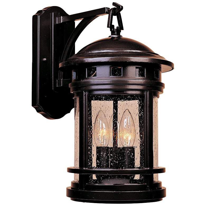 Image 1 Sedona 20" High Seedy Glass Bronze Outdoor Wall Light