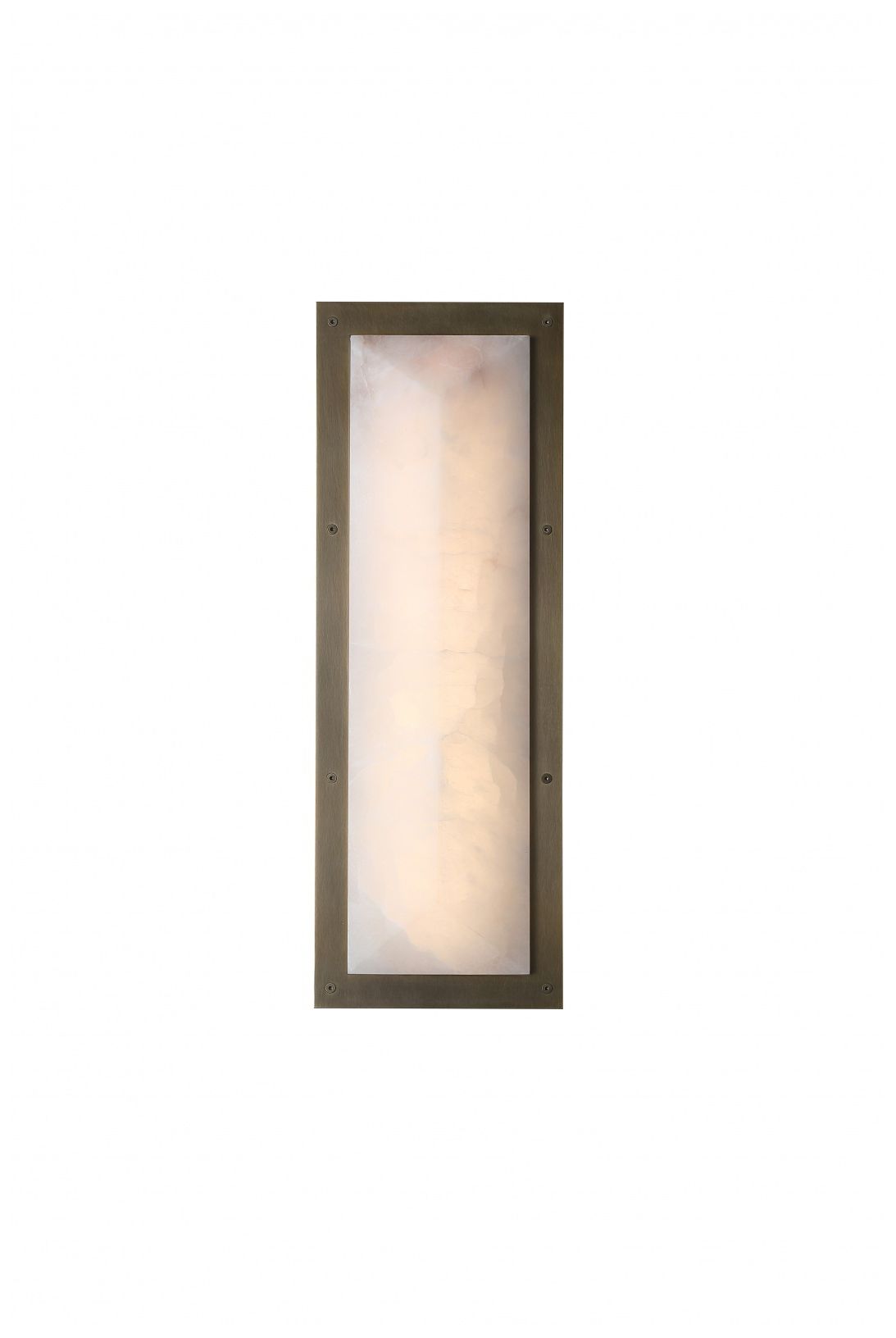 Image 2 Sedona 20"H Alabaster 3-CCT LED Prism Wall Sconce in Aged Brass more views