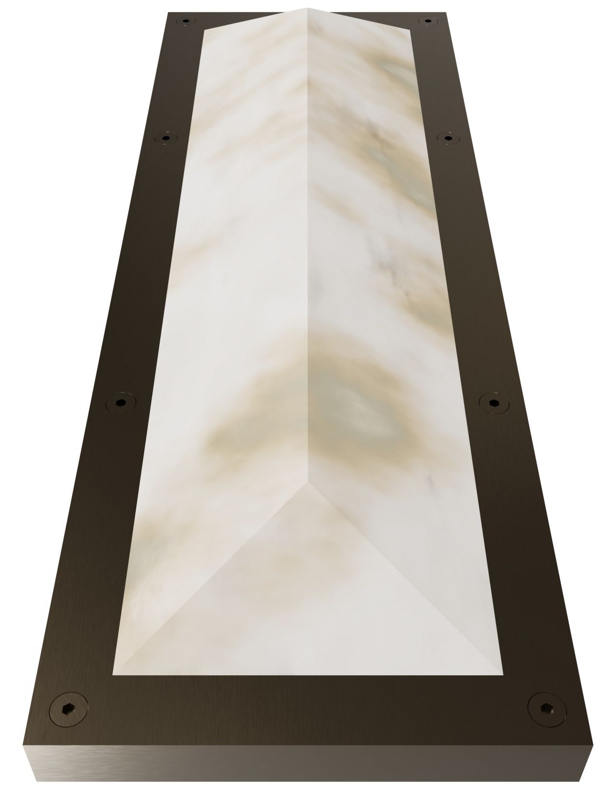Image 4 Sedona 20"H Alabaster 3-CCT LED Prism Wall Sconce in Aged Brass more views