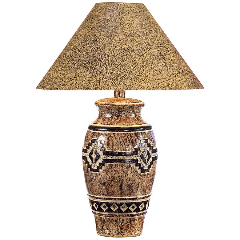 Image 1 Sedona 29 inch Desert Sand Brown LED Rustic Southwest Table Lamp